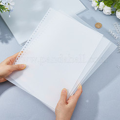 Couverture de classeur détachable en plastique PP avec clip&nbsp;OFST-WH0004-113B-01
