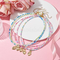 Collier pendentif coeur en laiton doré&nbsp;NJEW-JN04530