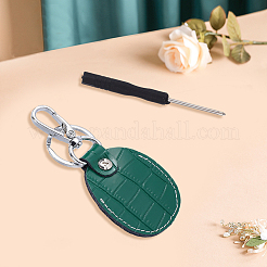 1 Set Schlüsselanhänger mit Anhänger aus Rindsleder&nbsp;KEYC-CL0001-26B