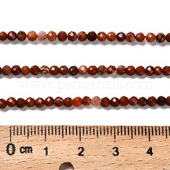Natürliche rote Jaspis Perlen Stränge&nbsp;G-RM2025-38-3mm