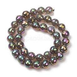 Chapelets de perles en agate naturelle électrolytique&nbsp;G-B191-A07-10mm-03