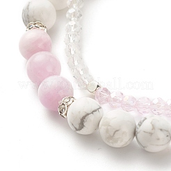Mehrreihiges Armband mit Mond- und Sternanhänger&nbsp;BJEW-TA00033-03