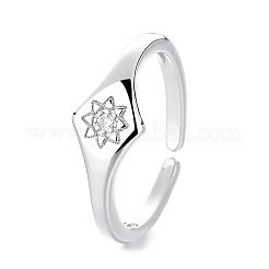 Anelli aperti con polsino in ottone micro pavé di zirconi cubici per donna&nbsp;WG3D02C-01