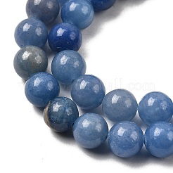 Brins de perles rondes en aventurine bleue naturelle teintes et chauffées&nbsp;G-N0120-08-8mm