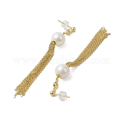 Natürliche Perle Ohrstecker&nbsp;EJEW-P286-43G