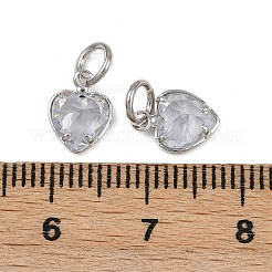Pendentifs avec zircon cubiques à micro-pavés en laiton&nbsp;KK-Z120-05P-02