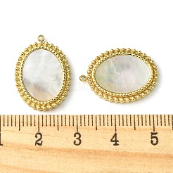 Ionenplattierung (IP) 304 Edelstahl Pavé Muschel Anhänger&nbsp;FIND-Z028-03G