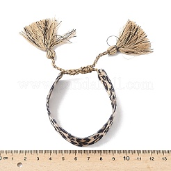 Bracelets réglables en cordon polyester à motif léopard&nbsp;BJEW-B127-01D