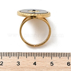 Anillos de puño ovalados de acero inoxidable 304&nbsp;RJEW-G346-06G-01