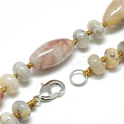 Collane di perline naturali in agata folle&nbsp;NJEW-S388-20