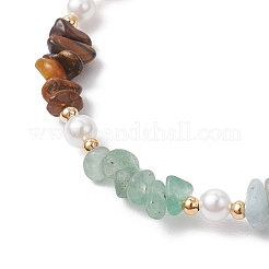 Chakra-Armbänder aus natürlichem Rosenquarz&nbsp;BJEW-JB11740-01