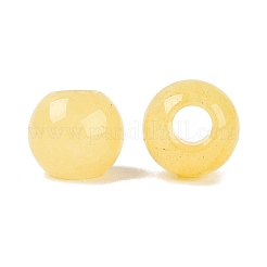 Natürliche weiße jade europäische perlen&nbsp;G-Q607-01A-18