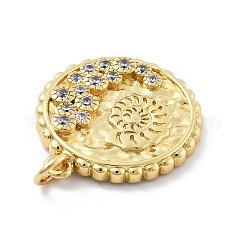 Pendentifs avec zircon cubiques à micro-pavés en laiton&nbsp;X-KK-Z098-18G