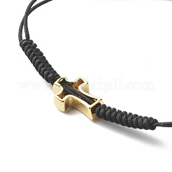 Bracciali intrecciati con perline intrecciate in ottone con micro pavé di zirconi per coppia migliore amica&nbsp;BJEW-JB06794