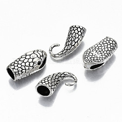 Tibetano gancio in lega di stile e serpente fermagli testa&nbsp;X-TIBE-N011-040AS-RS
