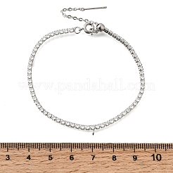 Herstellung eines Tennisarmbands aus 2.5 mm Messing mit klarem Zirkonia-Pavé&nbsp;KK-D238-02P