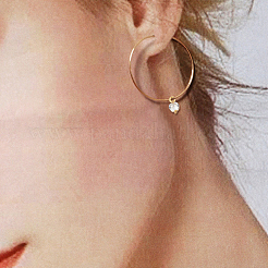20 breloque en laiton et zircone cubique transparente&nbsp;KK-GO0001-97