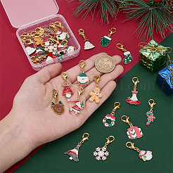 30 pendentif décoratif en alliage émaillé de 15 styles&nbsp;HJEW-UN00110