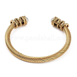 Braccialetti polsino in acciaio inossidabile 304 placcato ionico (ip) per donna&nbsp;STAS-M023-16G