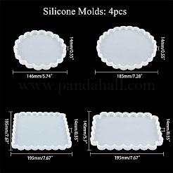 Gewellte Cup Pad Silikonformen&nbsp;DIY-OC0002-04