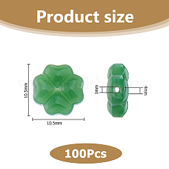 100pcs nachgemachte Jadeglasperlen&nbsp;GLAA-HS0001-10A