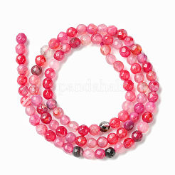 Natürlichen Knistern Achat Bead Stränge&nbsp;G-R344-4mm-55