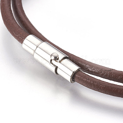 Armbänder / Halskette aus Lederband&nbsp;BJEW-JB03920-M