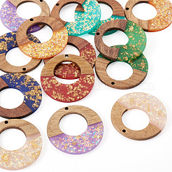 14 colgante de resina opaca y madera de nogal de 7 colores.&nbsp;RESI-TA0005-13