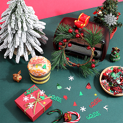 8 Set Kunststoff-Cabochons mit Weihnachtsmotiv&nbsp;KY-SC0002-22