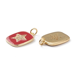 Pendenti in zirconi cubici trasparenti in micro pavè di ottone&nbsp;ZIRC-Z008-09G