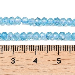 Natürliche blaue Topas-Perlenstränge&nbsp;G-B175-A21-3x4mm