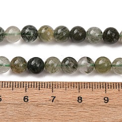 Natürlichen grünen Rutilquarz Perlen Stränge&nbsp;G-E561-14-6mm