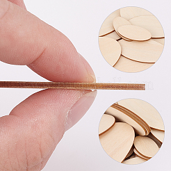 50 Stück 5 Stile unbehandelte Holzplatten&nbsp;WOOD-WR0001-05