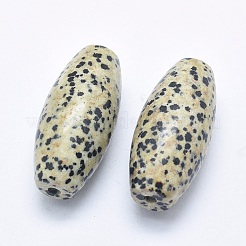 Perle di diaspro dalmata naturale&nbsp;G-P384-T23