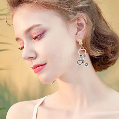 100 pendentif en alliage de style tibétain à 5 styles et montures en strass pour pendentifs&nbsp;TIBEP-GO0001-04