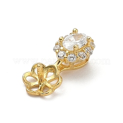 925 ciondolo a forma di fiore in argento sterling con zirconi cubici trasparenti&nbsp;STER-P068-01G