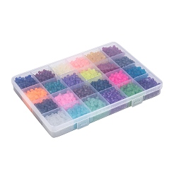 Fili di perle di vetro trasparenti 24 colori&nbsp;FGLA-X0001-04B-8mm