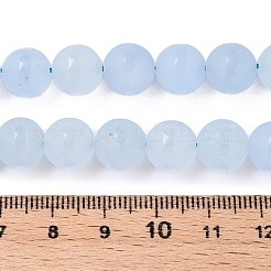 Brins de perles de jade blanc naturel givré&nbsp;G-T138-10mm-209C
