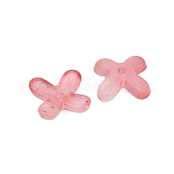 Capuchons de perles en acrylique avec entrelacs métalliques&nbsp;OACR-G044-01F