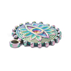 Ciondolo in acciaio inossidabile 304 con placcatura sotto vuoto in pvd e cabochon di strass&nbsp;STAS-P288-13M