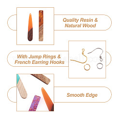 Kit de fabrication de boucles d'oreilles pendantes rectangle et larme diy&nbsp;DIY-TA0008-94