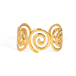 Bracelets joncs ouverts en spirale en acier inoxydable 304 pour femmes&nbsp;EA0743-1