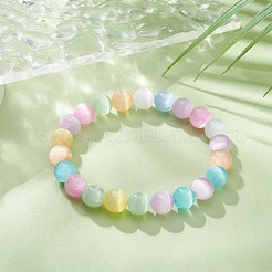 Stretch-Armband aus gefärbtem&nbsp;BJEW-JB09411-02