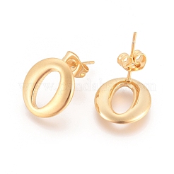 Pendientes de botón de acero inoxidable 304&nbsp;EJEW-I235-10