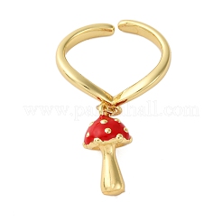 Offene Manschettenringe aus Messing und Emaille für Damen&nbsp;RJEW-U057-25G