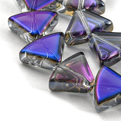 Fili di perle di vetro trasparente placcato mezzo arcobaleno placcato arcobaleno&nbsp;EGLA-G037-08A-HR02