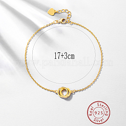 Anelli intrecciati 925 braccialetti a maglie in argento sterling&nbsp;MA5279-1