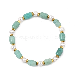 Bracciali elastici da donna in amazzonite naturale&nbsp;BJEW-JB13865-03