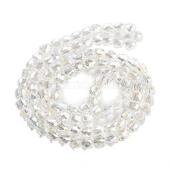 Chapelets de perles en verre électroplaqué&nbsp;EGLA-D030-T4mm-B02