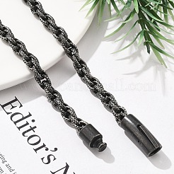 Collane con catena in corda di acciaio inossidabile 304 per donne e uomini&nbsp;NJEW-A033-03H-AS